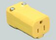 RECEPTACLE, YELLOW 115V